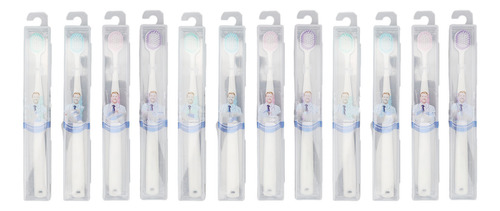 12 Uds. Cepillo De Dientes De Pelo Fino Y Suave Para Hombres