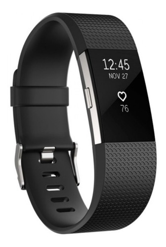 Reloj Deportivo Fitbit Charge 2 Negro Plateado Grande