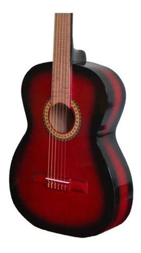 Guitarra Clasica Acustica Clasica Roja Marca Arte Musical