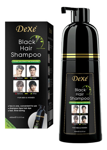 Shampoo De Tintura De Cabelo Preto Para Cabelos Grisalhos, S