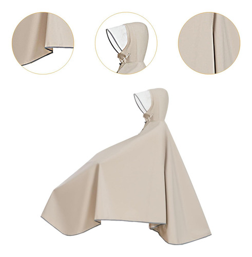 Poncho De Lluvia Para Bicicleta, Impermeable Con Capucha Par