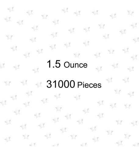 Glitter Confetti Estrellas Plateadas 45gr
