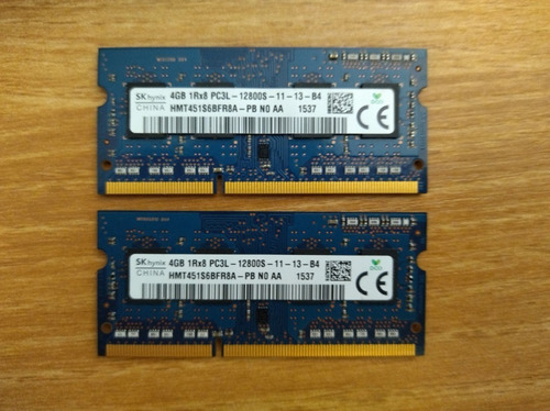 Memoria Ram Ddr3 Azul 4gb Sk Hynix Para Laptop (Usado)