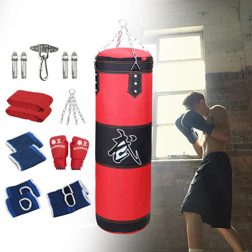Saco De Boxe Pu Saco De Boxe Saco Pesado Vermelho 100cm