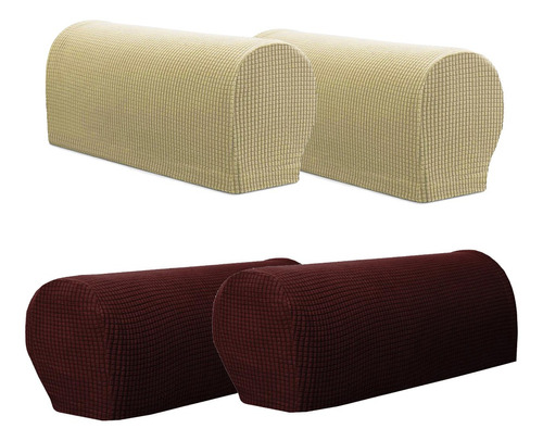 2 Pares Sofá Reposabrazos Cubre Protector Fundas De Butaca