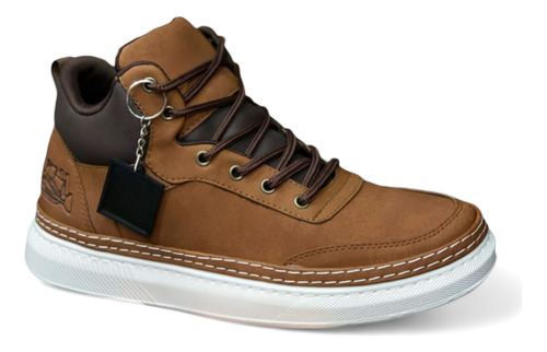 Zapato Hombre Cómodo Bota Urbana Casual Suela Cosida Confort