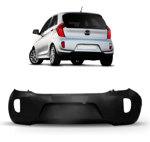 Envolvente Traseiro Picanto 2012 2013 2014  2015 Preto Liso