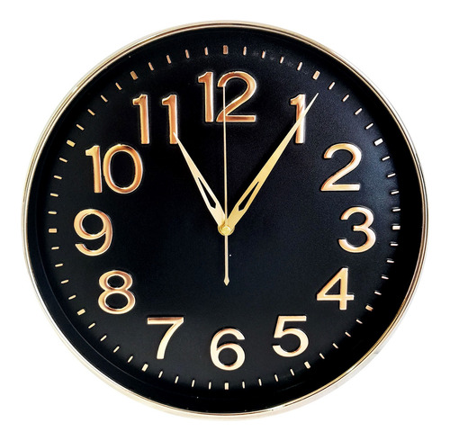 Reloj De Pared, Analógico 31,5 Cm, Diámetro, Pvc - 12988