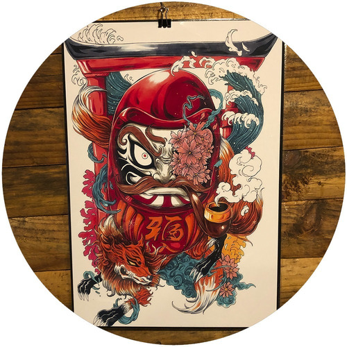 Cuadro Poster Samurai Series, Angry Ninja. Japones