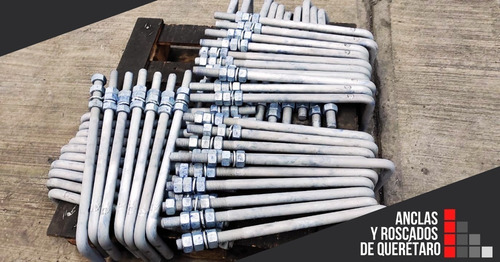 Ancla De Cimentación Tipo L De 1/2 A36 Lote 10 Piezas