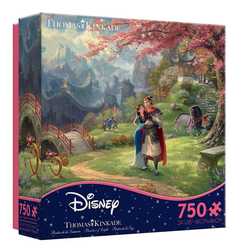 Ceaco 750 Pea Thomas Kinkade Disney Dreams Mulan Jigsaw