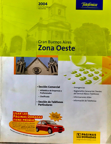 Guía Telefónica 2004 Zona Oeste Gran Buenos Aires