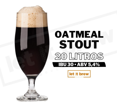 Kit De Insumos Receita Cerveja Oatmeal Stout 20l + 2 Brindes