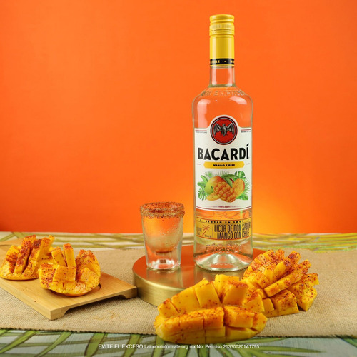 Pack Ron Bacardí Saborizado Mango Chile 700ml C/u 3 Unidades