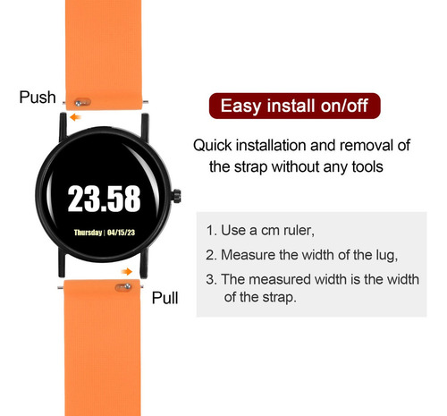 Correa De Silicona For Reloj Inteligente Con Hebilla