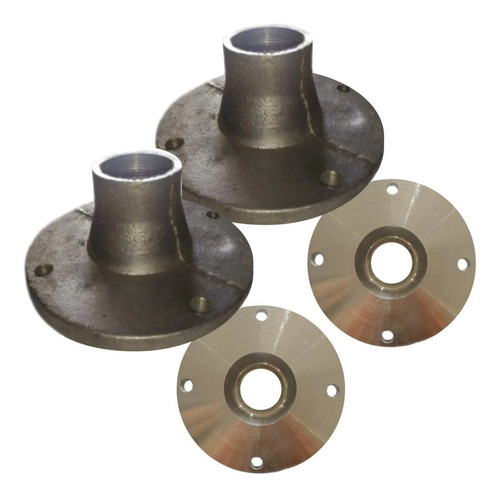 Kit 2 Adaptador De Corneta Rosca Flange Kallaus Em Aluminio