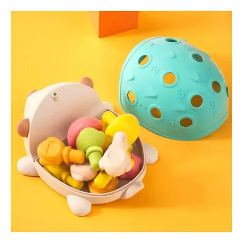 Juguete Pequeño Erizo Educativo Para Bebés Juego De Encaje