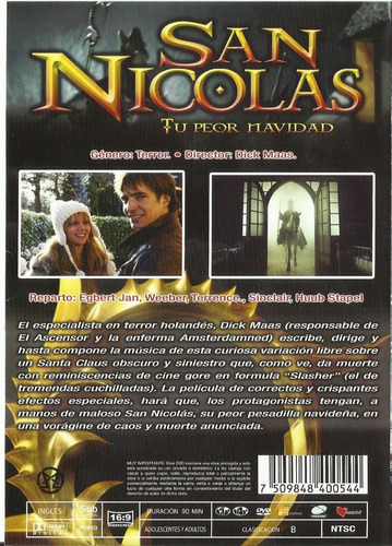 San Nicolás Tu Peor Navidad Dvd Película Nuevo