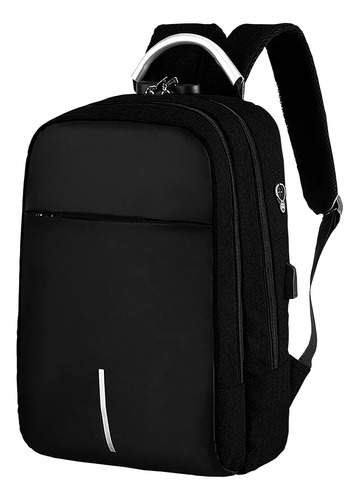 Mochila Urbana Porta Notebook Diseño Clasico Nuevo Modelo Color Negro