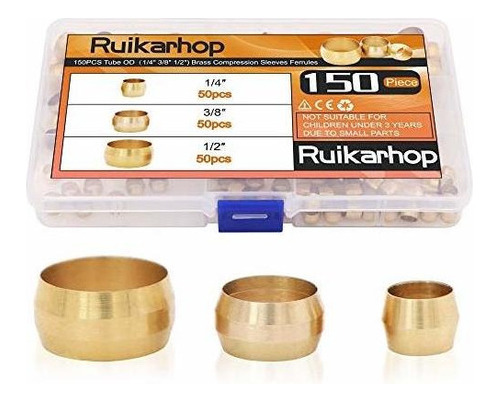 Ruikarhop 150pcs Tubo Od (1/4  3/8  1/2  ) Manguitos De Comp