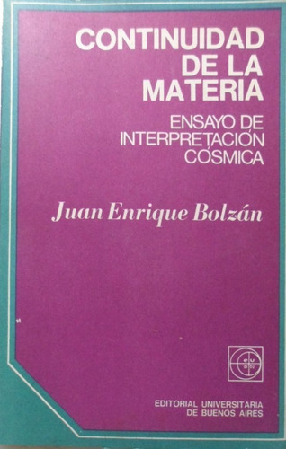 Continuidad De La Materia Juan Enrique Bolzán