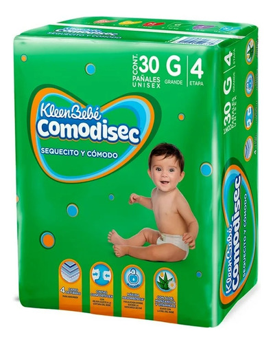 Kit Pañales Kleenbebé Comodisec Grande - 2 Paquetes Grande (g)