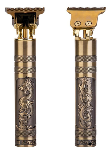 KM Maquina Acabamento Recarregável Detalhe Cabelo Barba Sem Fio Dourado 127/220V