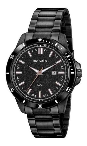 Relógio Mondaine 99473gpmvpa2 Preto Analógico Aço Inox 99473