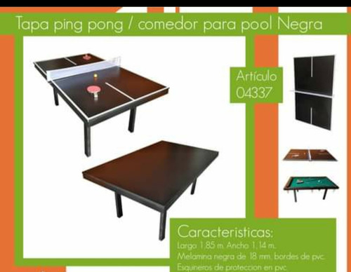 Pool Semiprofesional +accesorios+tapa De Ping Pong+embalaje!
