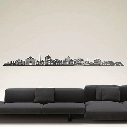  Vinilo Decorativo Autoadhesivo - Skyline Roma 180 X 20 Cm