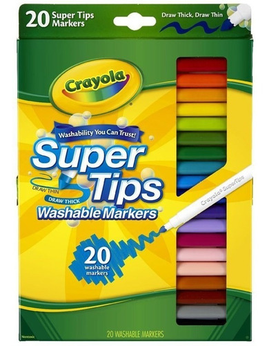 Marcadores Crayola Super Tips  X20