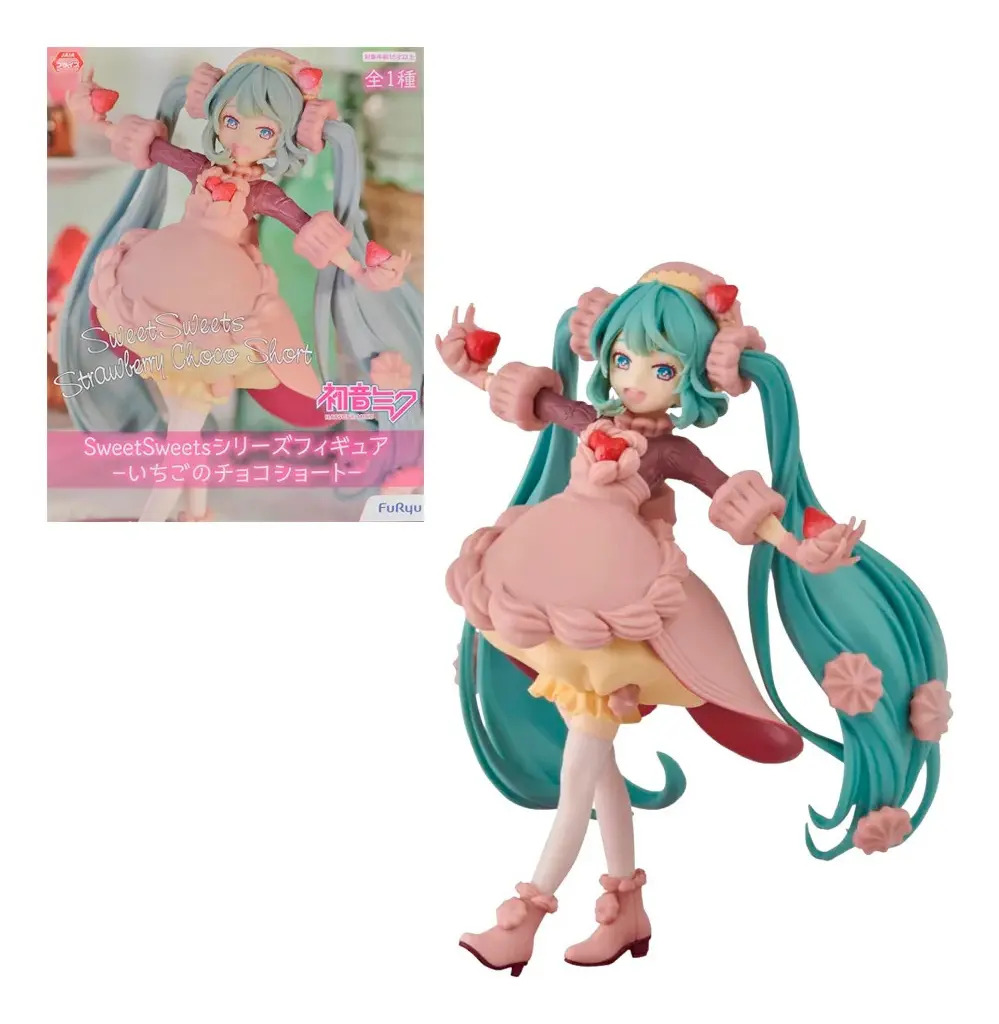 Boneco Short-Furyu Strawberry Choco Short-Furyu da Hatsune Miku Sweetsweets