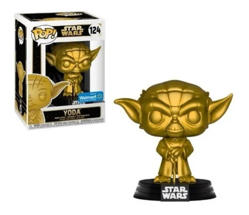 Funko Pop Yoda 124  Star Wars Golden Metalico Dorado Origina