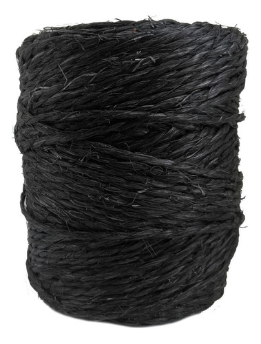 Fio De Sisal 700/2 Preto Lanazyn 250gr 75 Metros Artesanato