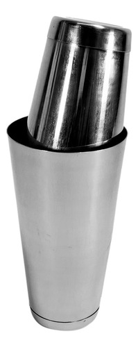 Coctelera Vaso Boston Shaker Acero Inoxidable 800 Ml Vencort Color Plateado