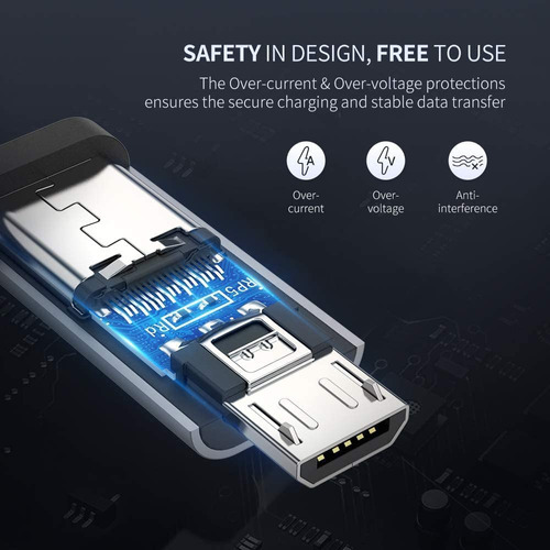 Ugreen Adaptador Us282 Micro Usb Macho Para Tipo C Fêmea