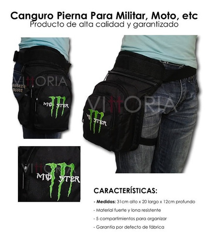 Canguro Pierna Moto Piernero Original Morral O Riñonera Canguro Pierna Moto Piernero Original Morral O Riñonera