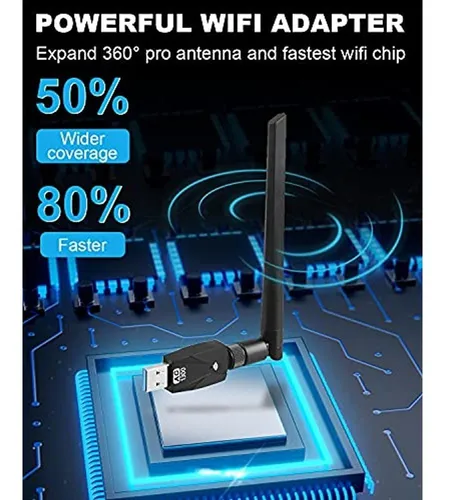Maxesla Usb Wifi Adapter Para Pc, Blazing Fast Ac1300mbps Wi