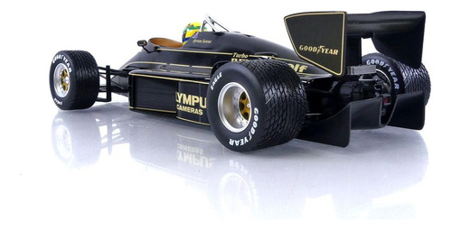 Miniatura Fórmula 1 Lotus 1985 Ayrton Senna 1:18 Minichamps Cor Preto