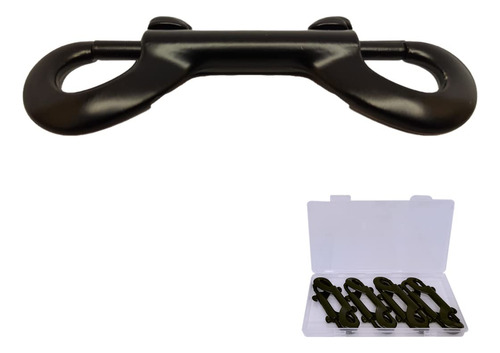 Gancho Negro Doble Extremo Cierre Perno 3.5 8 Cadena Zinc