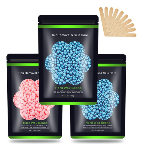 Wax Beads For Hair Removal 10.5oz/ 300g, Auperwel Hard Wax .