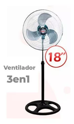 Ventilador 3 en 1 – Pie – Pared – Turbo de 18″ (45 Cm) WINCO W118