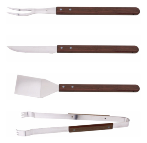 Cuchillo Parrillero Para Parrilla Mango Madera Largo