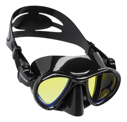 Imagem 2 de 3 de Máscara De Mergulho Cressi Metis Hd + Anti Fog Sea Gold