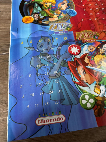 Poster The Legend Of Zelda Oracle Of Season Club Nintendo (Usado)