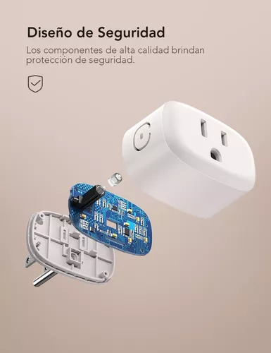 meross Enchufe inteligente, paquete de 4, 15 A y salida Wi-Fi,  configuración Bluetooth, compatible con Alexa, Google Assistant, control  remoto de