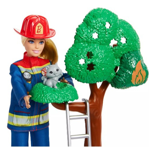 Barbie Profesiones Set De Conjunto De Bombera