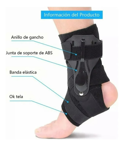 Protección De Tobillo/soporte De Tobillo/fijación De Tobillo Negro- M