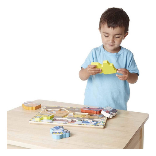 Melissa & Doug Rompecabezas Chunky Construcción