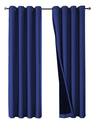 Cortina Blackout 100% 1 Paño 140x230cm Textura Lino Color Paquete Vela